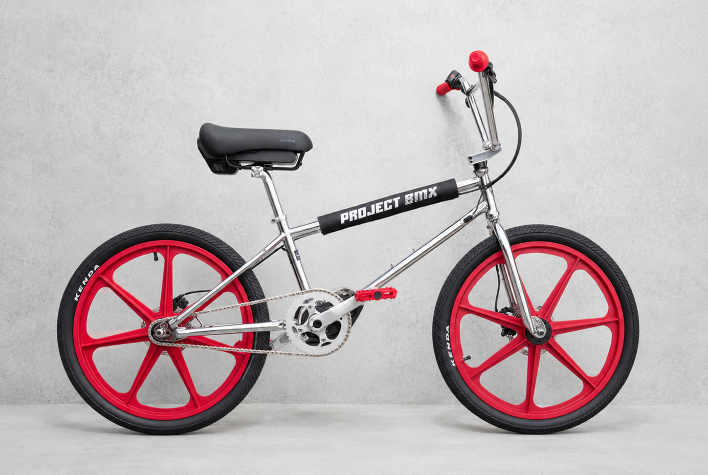 Project BMX Chrome Red: The Electric BMX Bike by Evolve