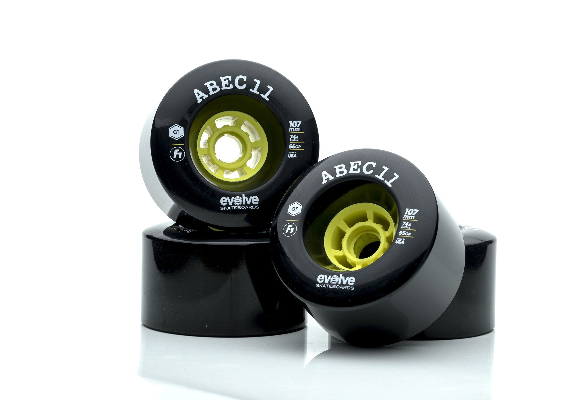 Evolve F1 Wheels Black | Skateboard Wheels