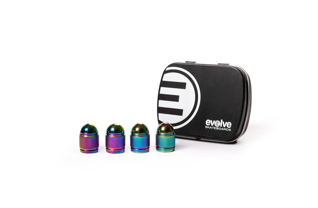 Metal Tire Valve Caps - Evolve Skateboards USA